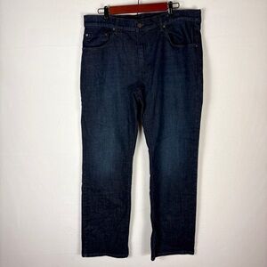 Mott & Bow Men’s Straight Dark Wash Blue Jeans